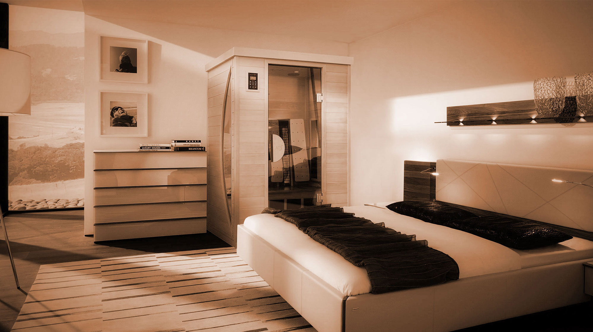 ATS-2 infrared heat sauna in the bedroom