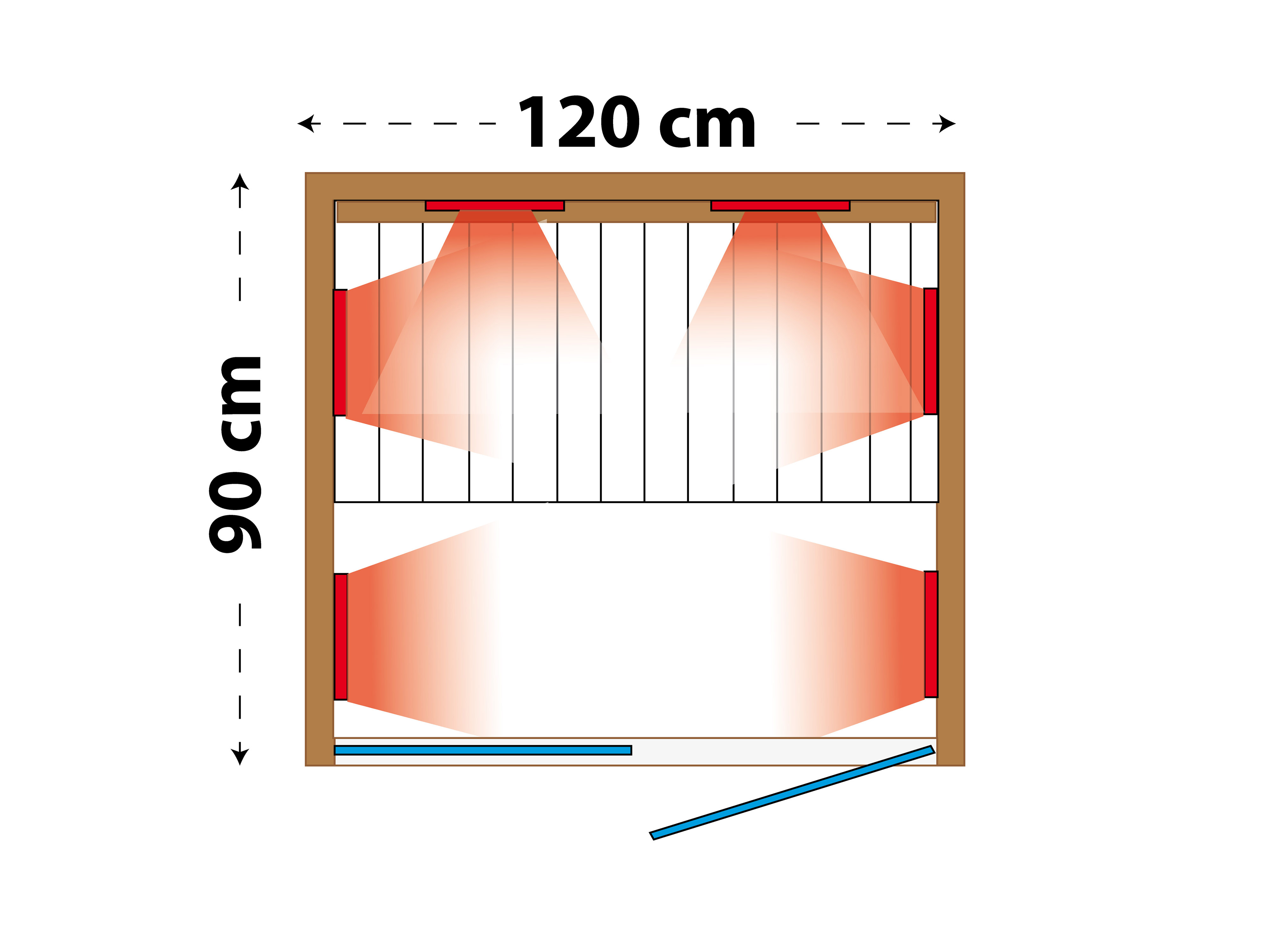 Drawing from above with heaters